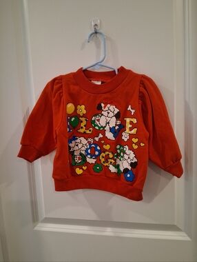 Vintage Buster Brown Red Kids Graphic Pullover Sweatshirt Size 2T
